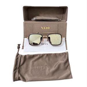 Dita Sunglasses FLIGHT.006 Matte Grey 12K White Gold/Grey Gold Flash (C-GRY-GLD)
